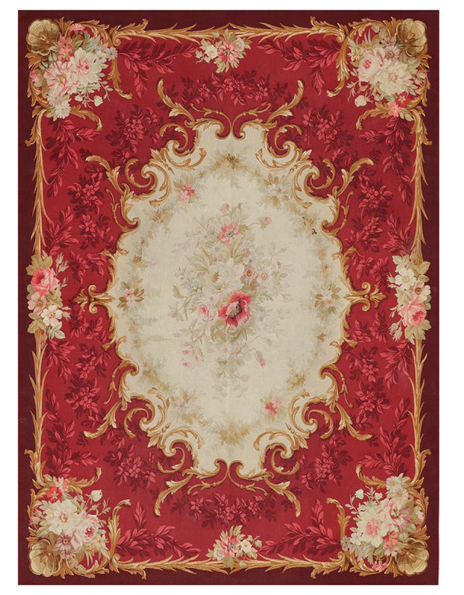 Aubusson Rug Mid-19th Napoleon III Period