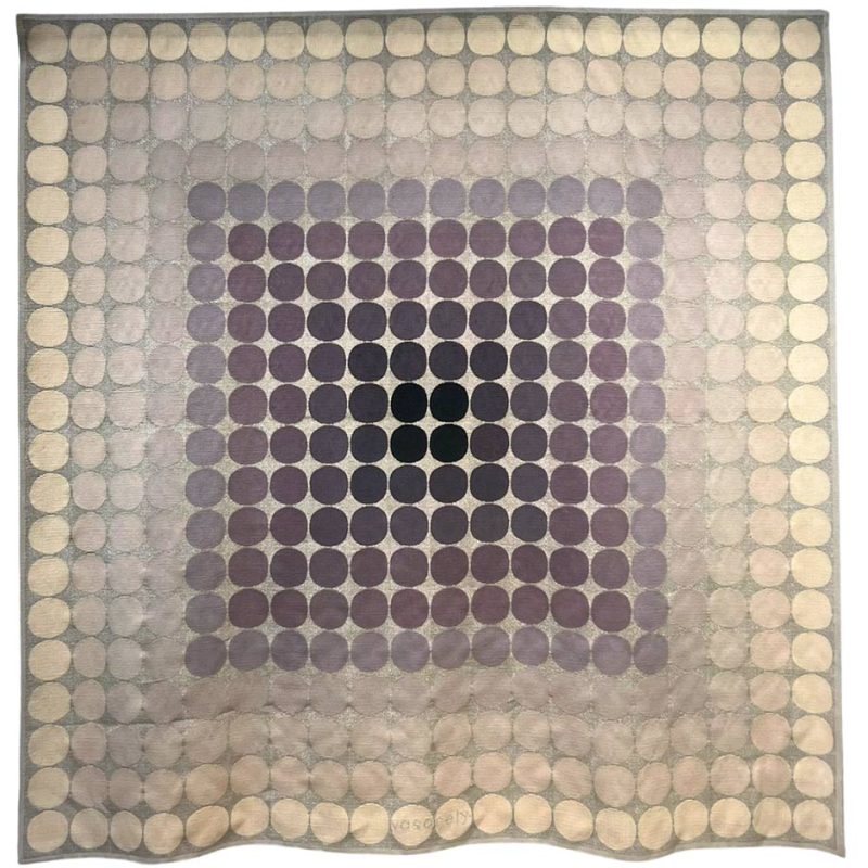 Vasarely "C.T.A 103 Argent" Tapestry