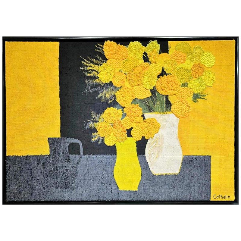 cathelin Nature morte aux deux bouquets de roses ol'lude Tapestry