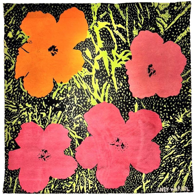 Andy Warhol Flowers Tapestry