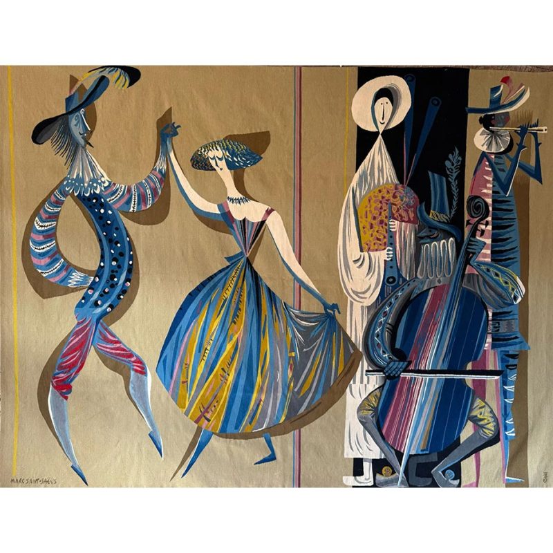 Marc Saint-Saëns "Les Comédiens" Tapestry