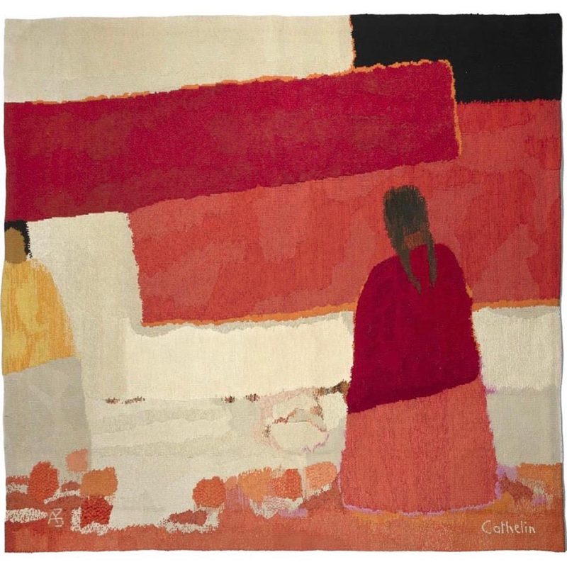 Les Deux Indiennes — Bernard Cathelin Tapestry