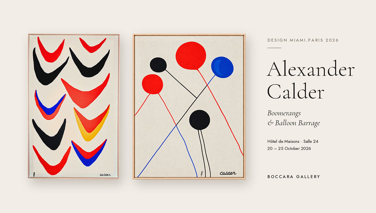 Calder takes flight in Paris: Boccara presents two rare Calder tapestries at Design Miami.Paris 2026